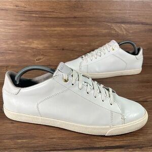 Cole Haan White Leather Low-Top Sneakers